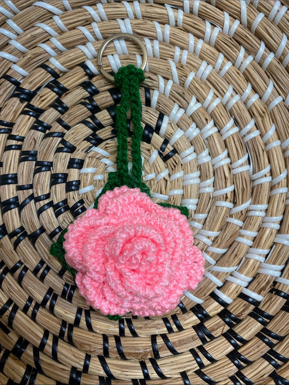 Handmade Crochet Rose Keychain- Choose 1 - Picture 8 of 9